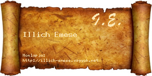 Illich Emese névjegykártya