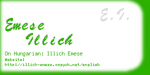 emese illich business card